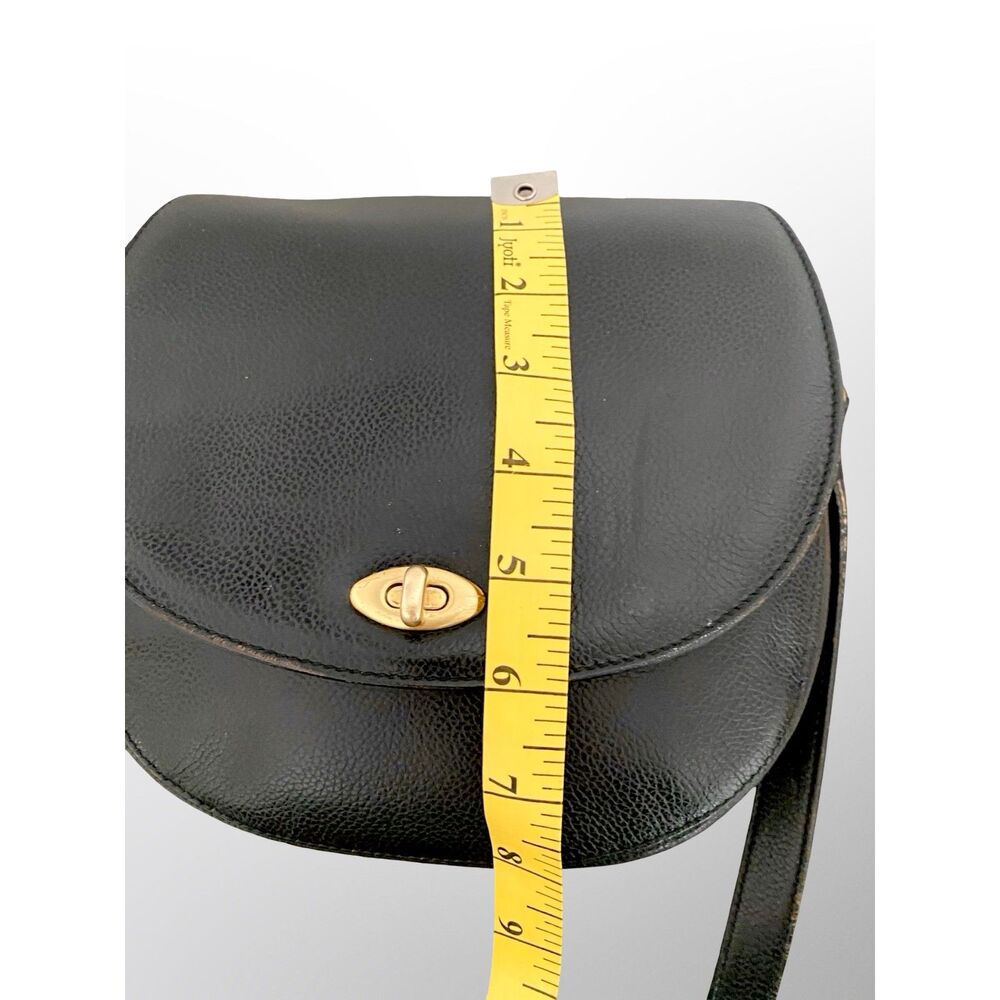 Vintage Coach 1994 Madison Carlyle 4401 Black Leather Crossbody Turnlock Italy - Picture 13 of 13